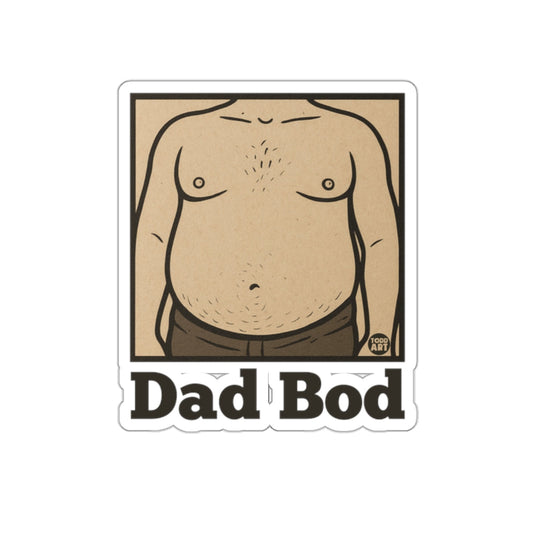 Funny Dad Bod Graphic Sticker Fun Fatherhood Humor
