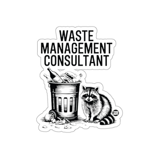Waste Management Consultant Raccoon Funny Design sticker