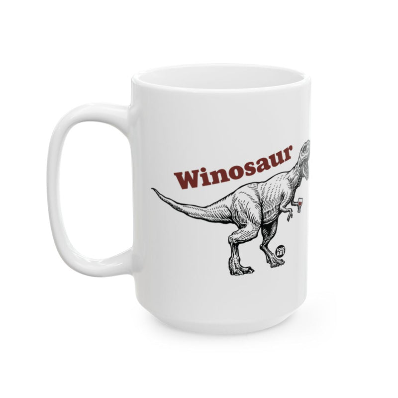 Load image into Gallery viewer, Winosaur Dinosaur Drinking Wine Humorous Mug
