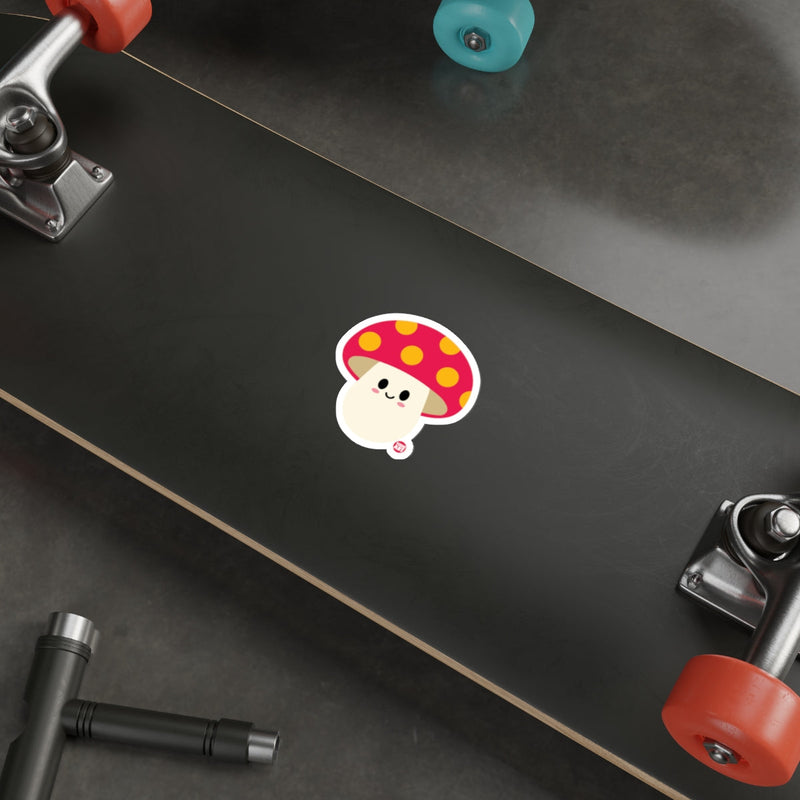 Load image into Gallery viewer, Cute Mushroom Sticker On Skateboard Deck Product
