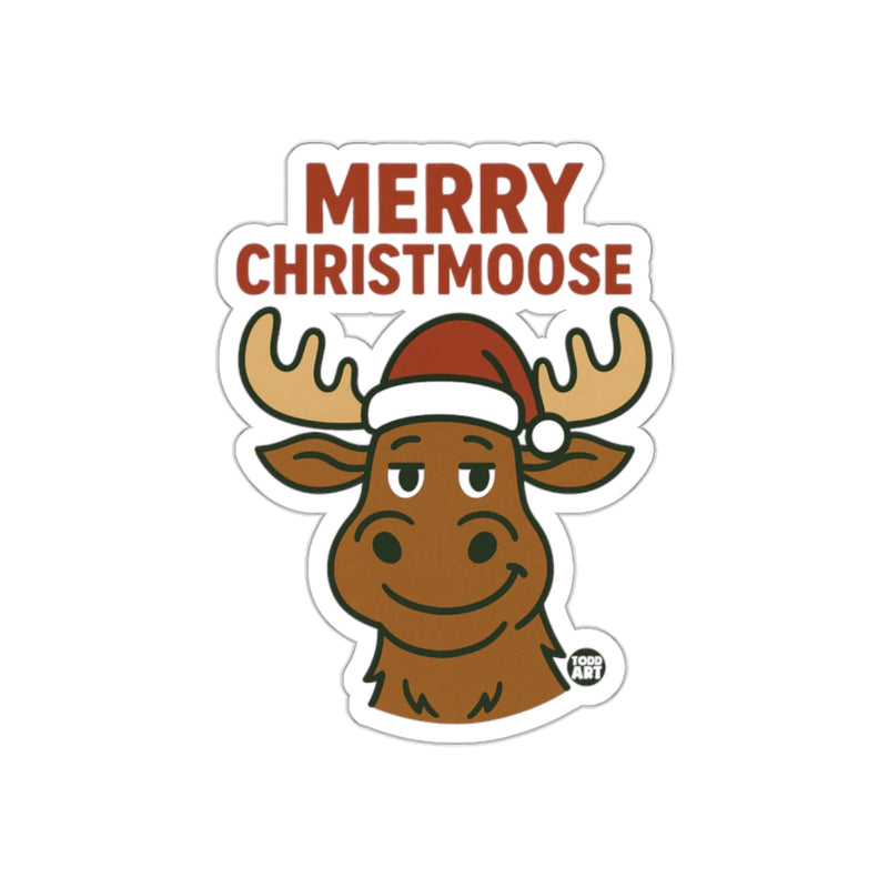 Load image into Gallery viewer, Merry Christmoose Funny Christmas Sticker Holiday Decor
