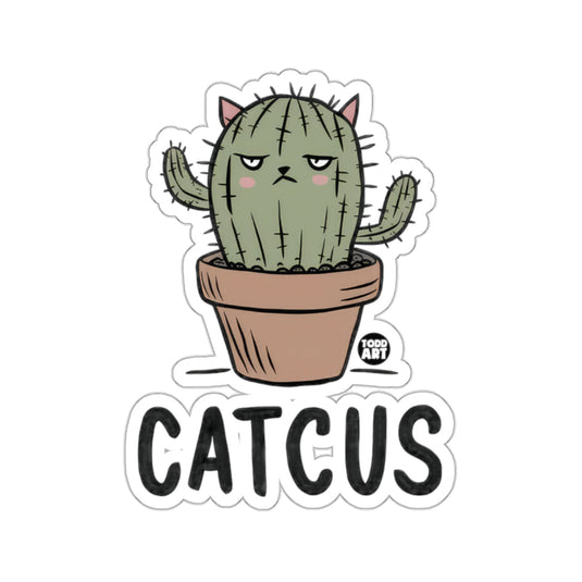 Todd Art Grumpy Catcus Cartoon Cactus Pot 