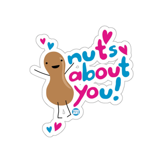 Nuts About You Cartoon Character Sticker