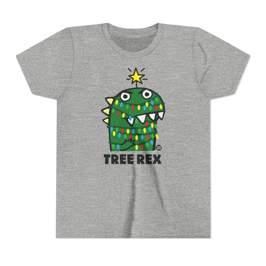 Tree Rex Kids Christmas Tee, Dinosaur Xmas Tree Children's Shirt, Funny Xmas Tee Kids