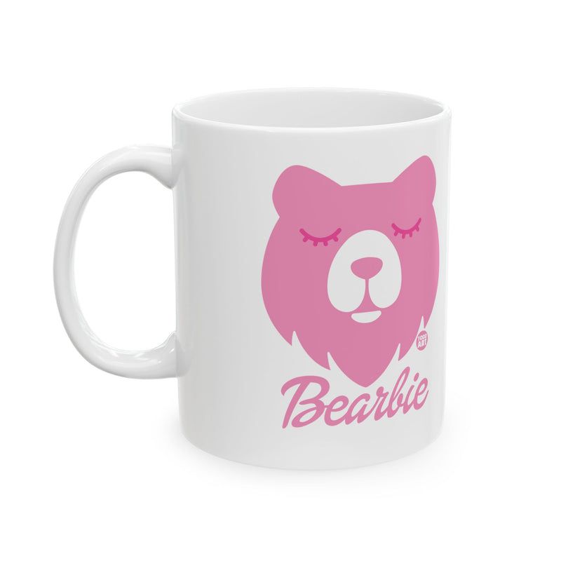 Load image into Gallery viewer, Bearbie Pink Bear Mug, Funny Bear Mug, Bear Barbie Meme Mug
