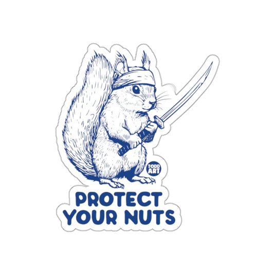 Ninja Squirrel Protect Your Nuts Art Illustration sticker