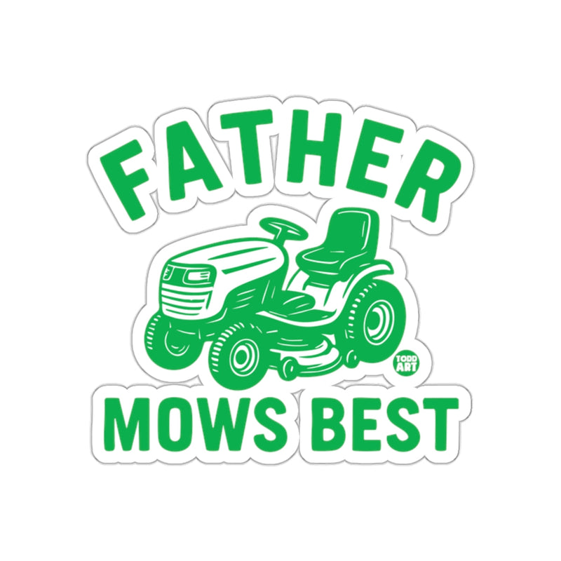 Load image into Gallery viewer, Father Mows Best Lawn Mower Graphic Sticker
