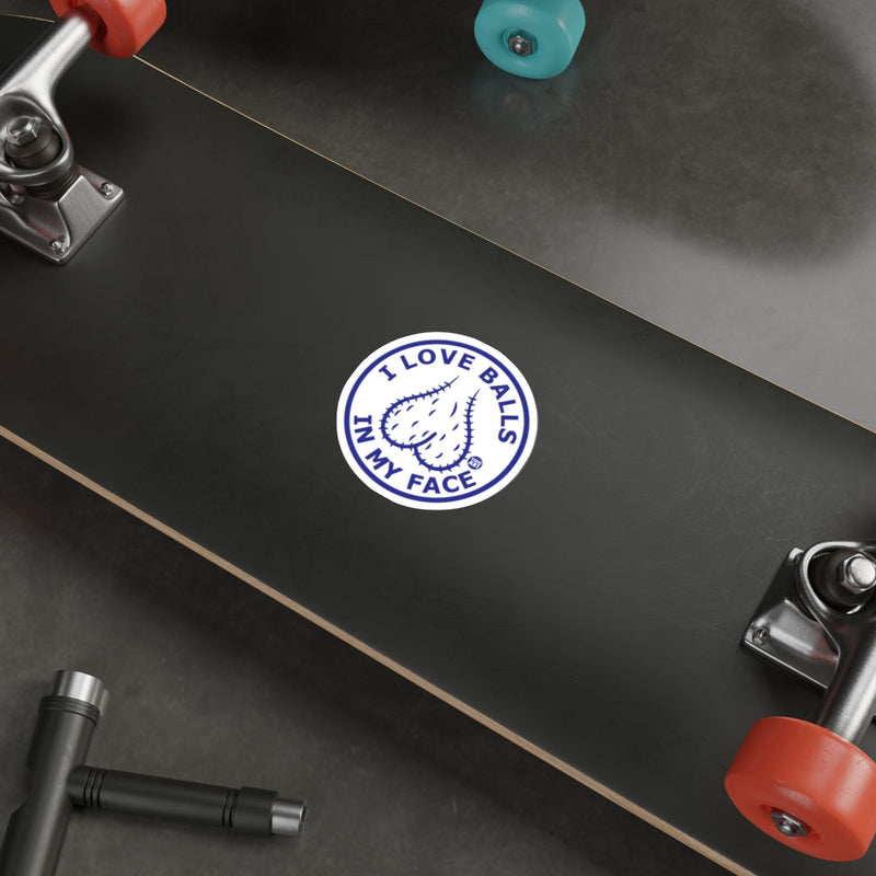 Load image into Gallery viewer, Humorous I LOVE BALLS IN MY FACE sticker product type
