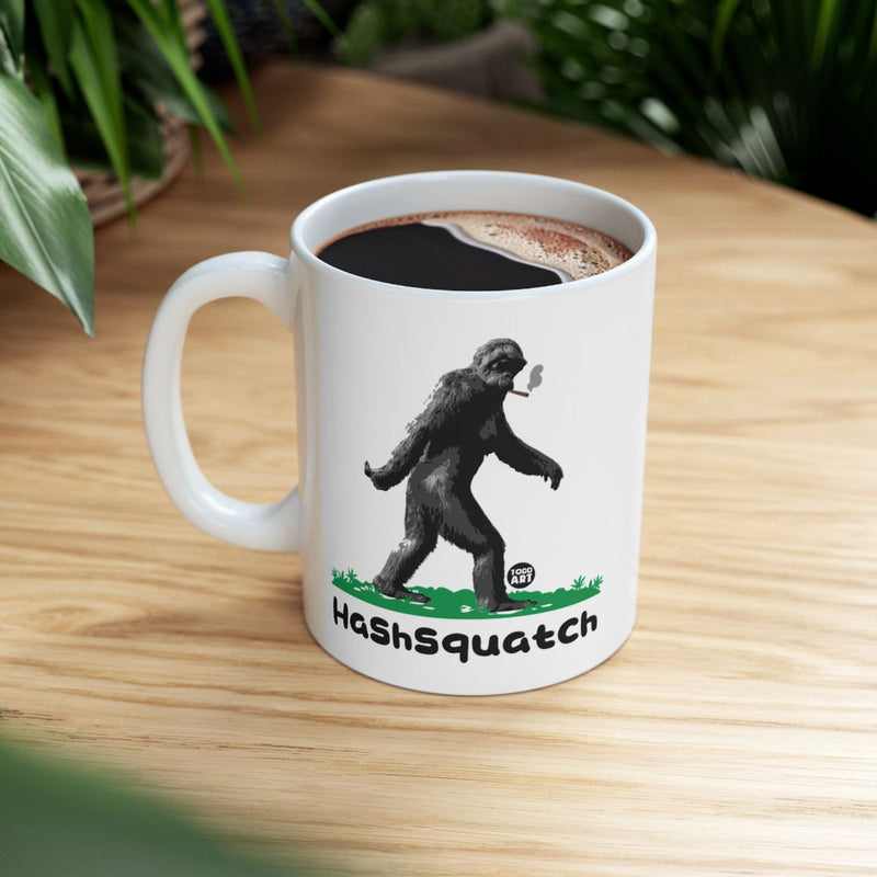 Load image into Gallery viewer, HashSquatch Bigfoot with Pipe Fun Coffee Mug
