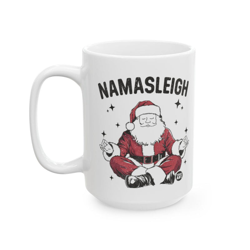 Load image into Gallery viewer, Namasleigh Santa Meditating Christmas Mug
