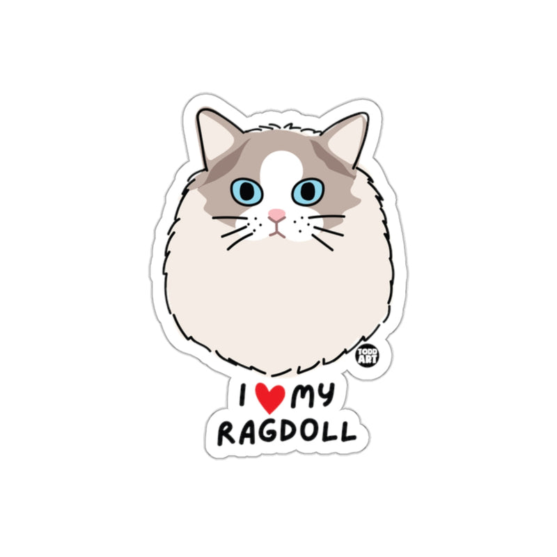 Load image into Gallery viewer, Adorable I Love My Ragdoll Sticker For Cat Lovers
