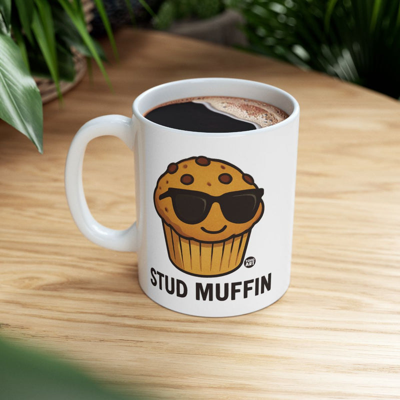 Load image into Gallery viewer, Cool Stud Muffin Printed Coffee Mug for Fun Mornings
