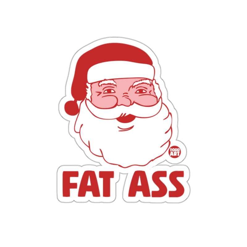 Load image into Gallery viewer, Funny Santa Claus Fat Ass Sticker Holiday Humour

