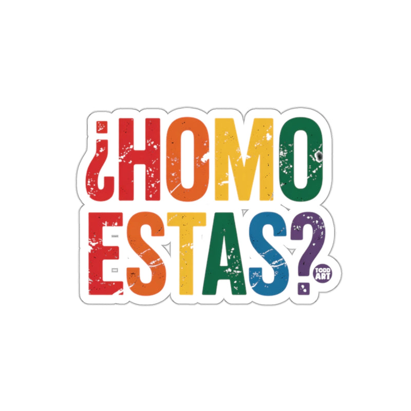 Load image into Gallery viewer, ¬øHomo Estas? Rainbow Text Sticker
