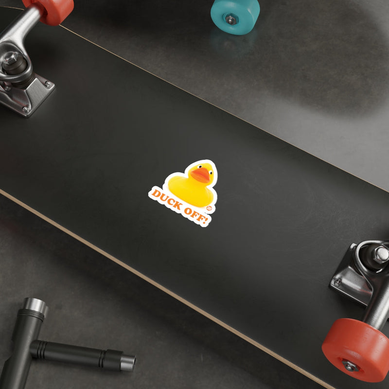 Load image into Gallery viewer, Duck Off Rubber Duck Sticker Skateboard Product
