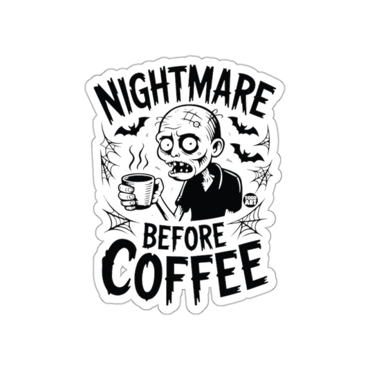 Nightmare Before Coffee Zombie Sticker fun accessory