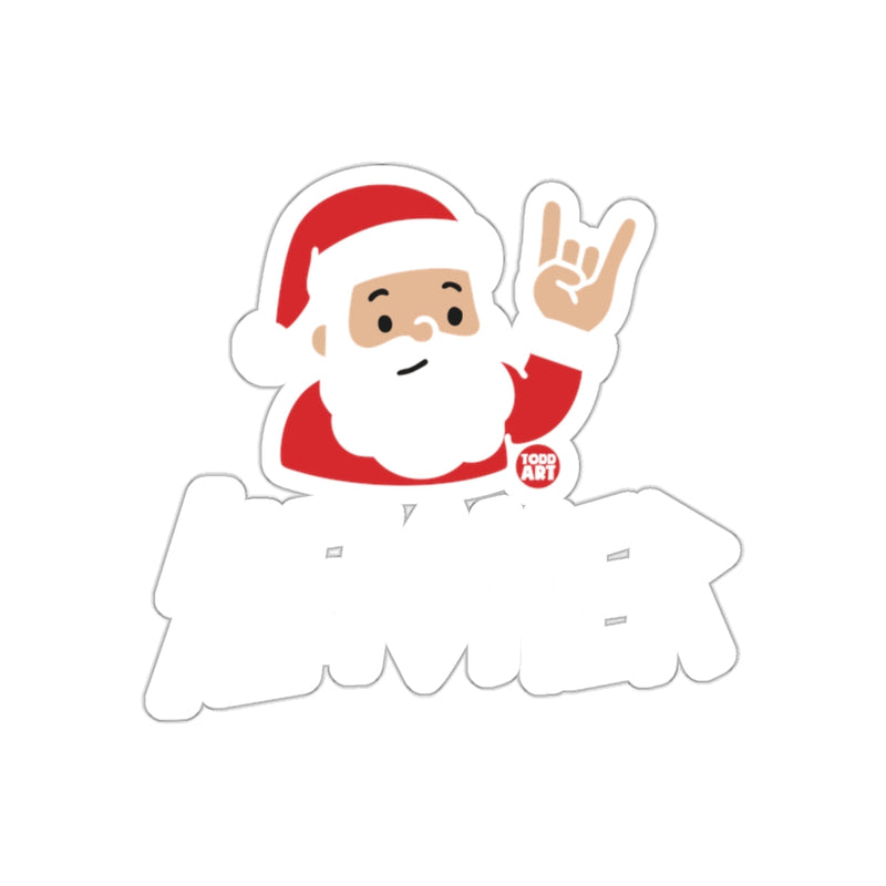 Load image into Gallery viewer, Rock On Santa Claus Christmas Sticker
