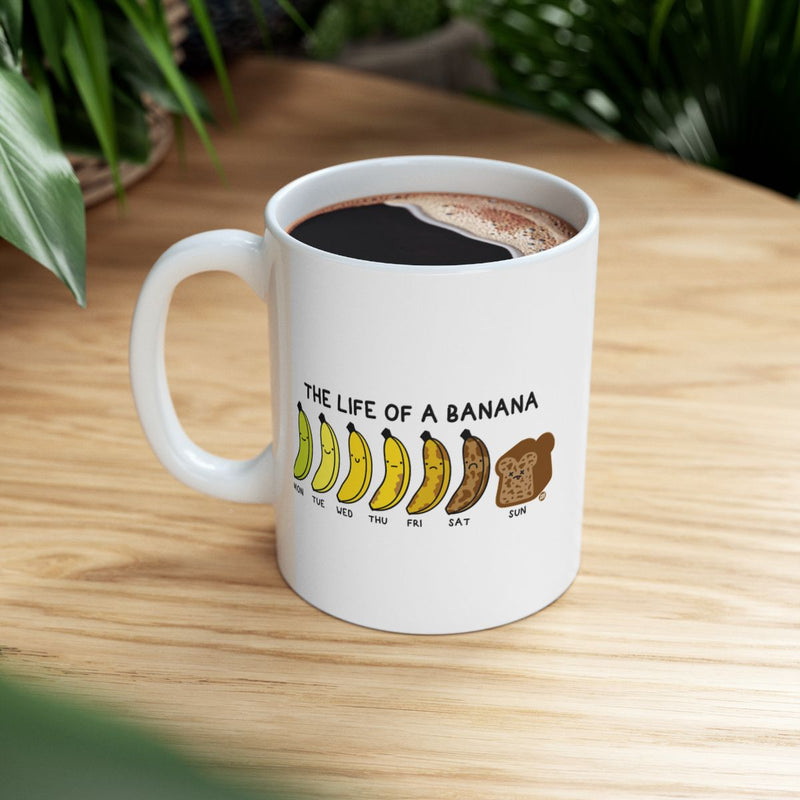 Load image into Gallery viewer, The Life of a Banana Funny Illustrated Mug
