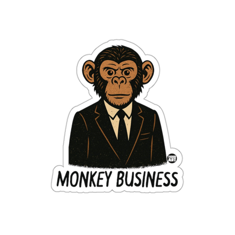 Load image into Gallery viewer, Monkey Business Suit Illustration Sticker for Business Use

