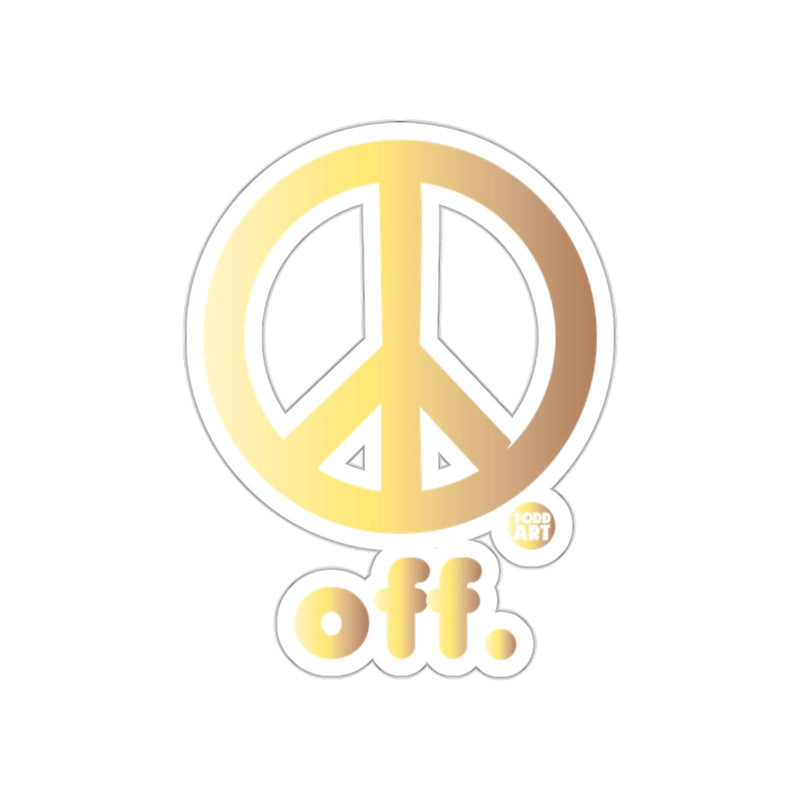 Load image into Gallery viewer, Peace Symbol With Off. Todd Art Sticker
