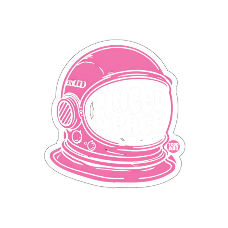 Load image into Gallery viewer, I Need Space Pink Astronaut Helmet Sticker product
