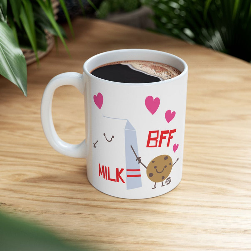 Load image into Gallery viewer, Cute Milk and Cookie BFF Mug with Heart Designs
