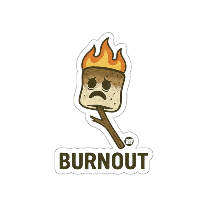 Load image into Gallery viewer, Burnout Sad Marshmallow Sticker for All Ages
