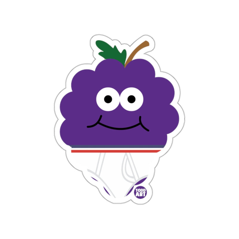 Load image into Gallery viewer, Cute Smiling Purple Grapes Character Sticker
