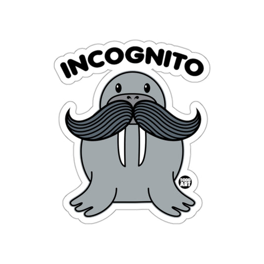 Incognito Mustached Walrus Sticker by Todd Art