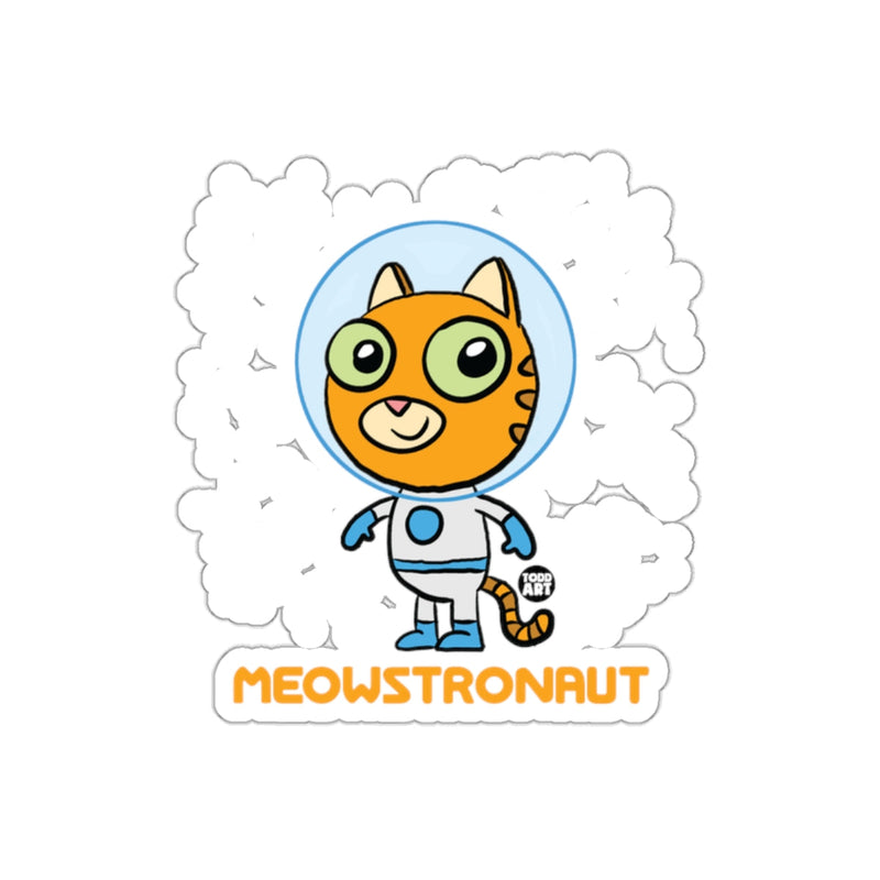 Load image into Gallery viewer, Meowstronaut Cute Cat in Spacesuit Cartoon Sticker
