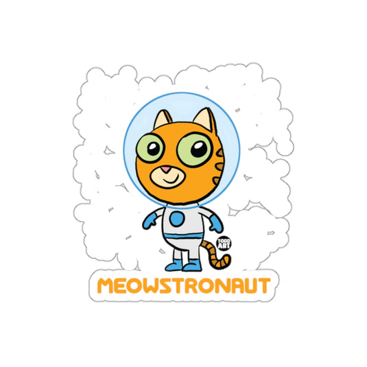 Meowstronaut Cute Cat in Spacesuit Cartoon Sticker
