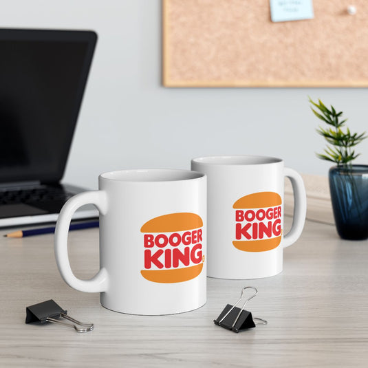 Booger King Funny Coffee Mug Set of Two