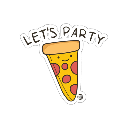 Lets Party Pizza Slice Illustration Fun Artwork sticker