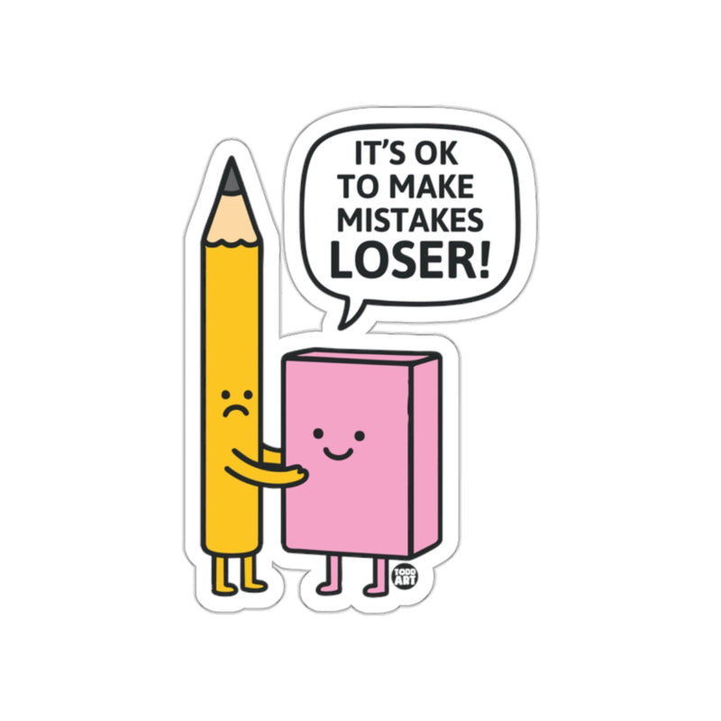 Load image into Gallery viewer, Funny Pencil and Eraser Cartoon Sticker Design
