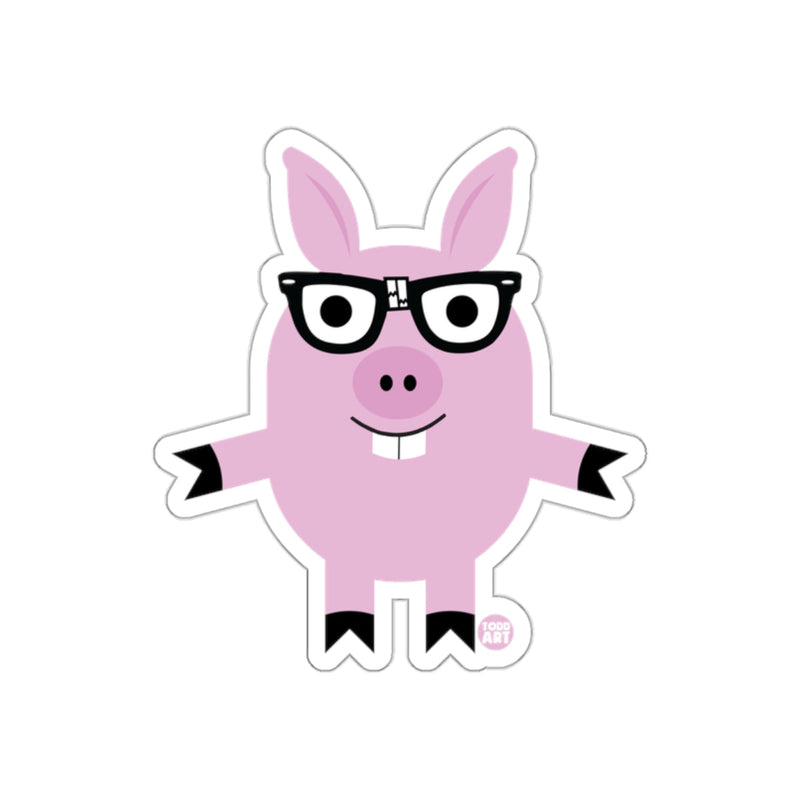 Load image into Gallery viewer, Cute Pig with Glasses Cartoon Sticker for Kids
