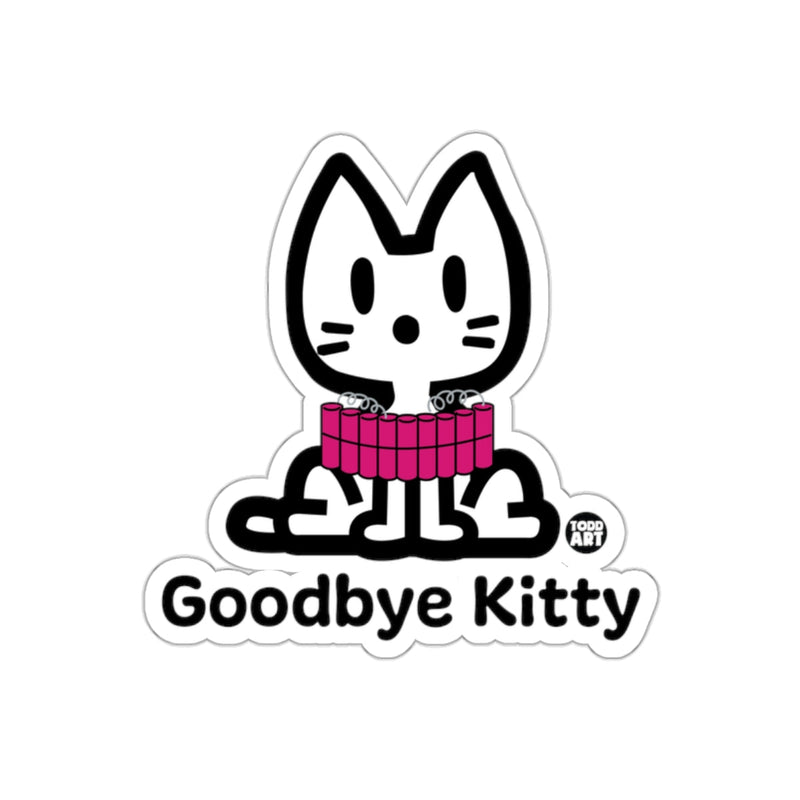 Load image into Gallery viewer, Adorable Goodbye Kitty Sticker Design for All Ages
