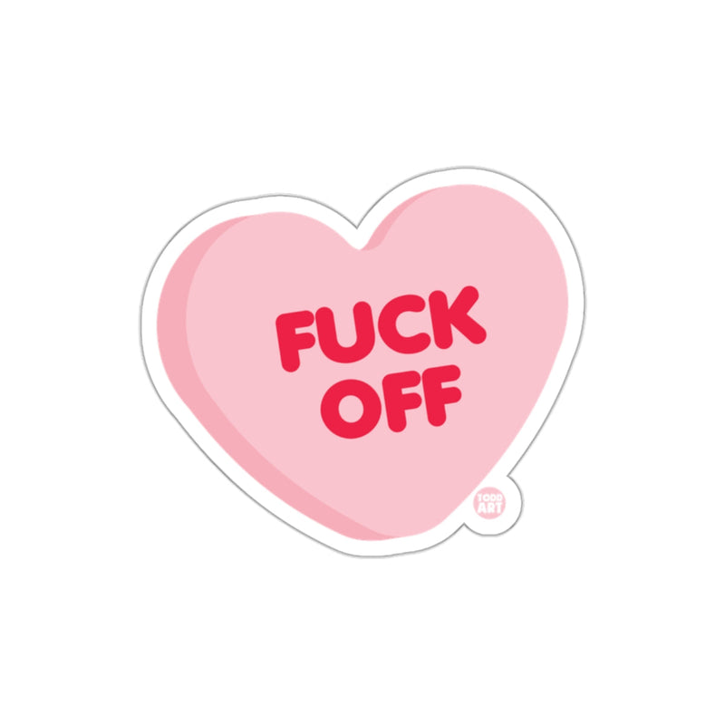 Load image into Gallery viewer, Pink Heart 'Fuck Off' Sticker for Unique Style
