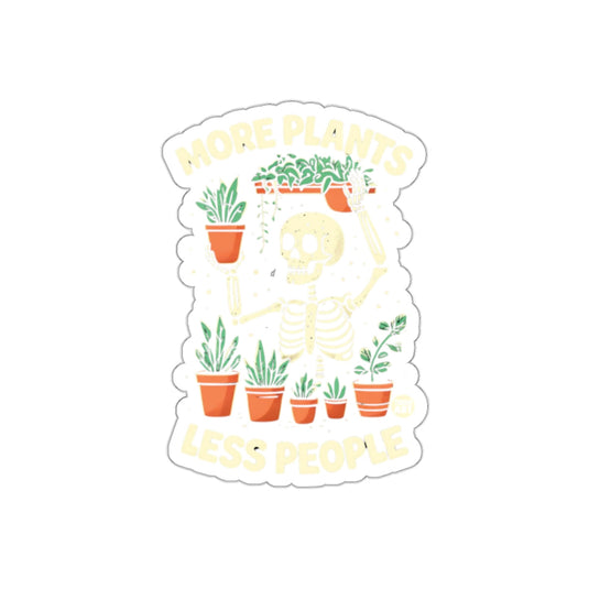 More Plants Less People Skeleton and Plants Pot sticker