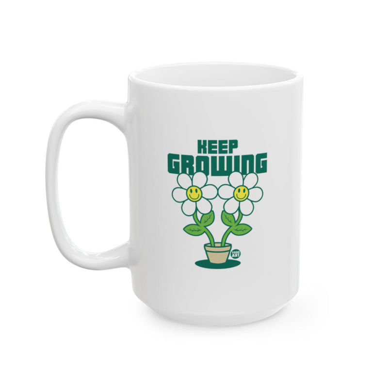 Load image into Gallery viewer, Keep Growing Flower Design Print Mug

