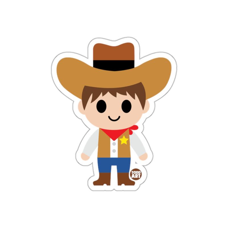 Load image into Gallery viewer, Cute Cartoon Cowboy Character Drawing Sticker
