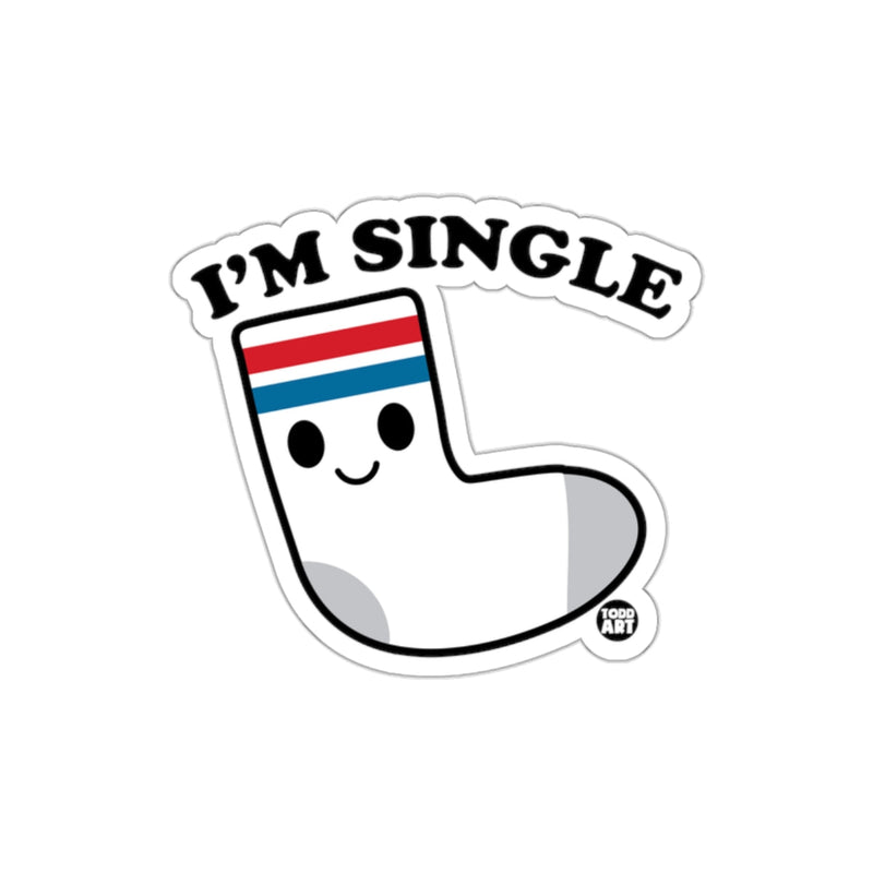 Load image into Gallery viewer, I'm Single Cute Cartoon Sock Fun Sticker Product
