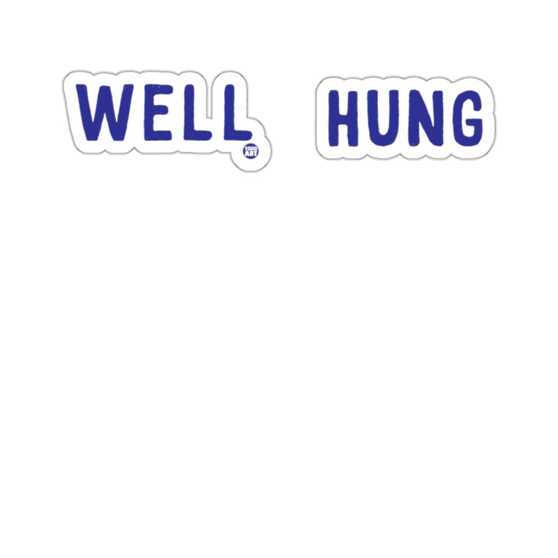 Load image into Gallery viewer, Well Hung Bold Blue Typography Sticker Set
