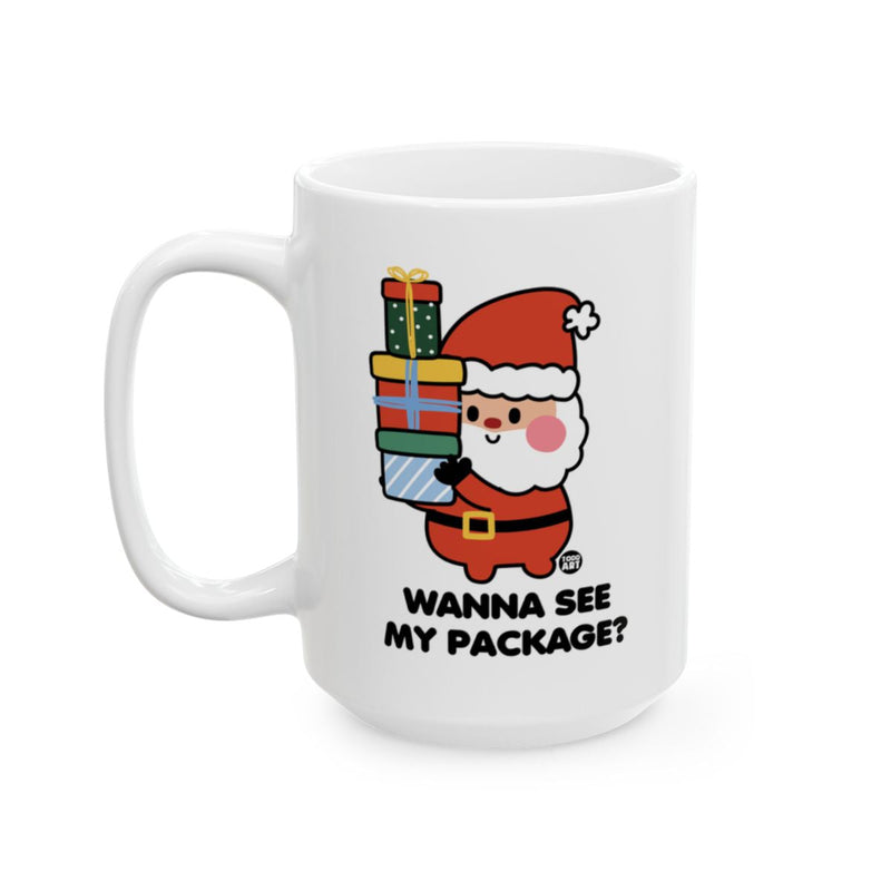 Load image into Gallery viewer, Santa Holding Gifts with Funny Message Mug
