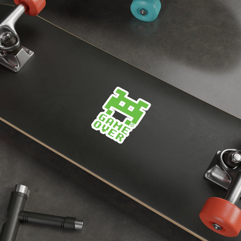 Load image into Gallery viewer, Game Over Green Alien Design Skateboard Deck

