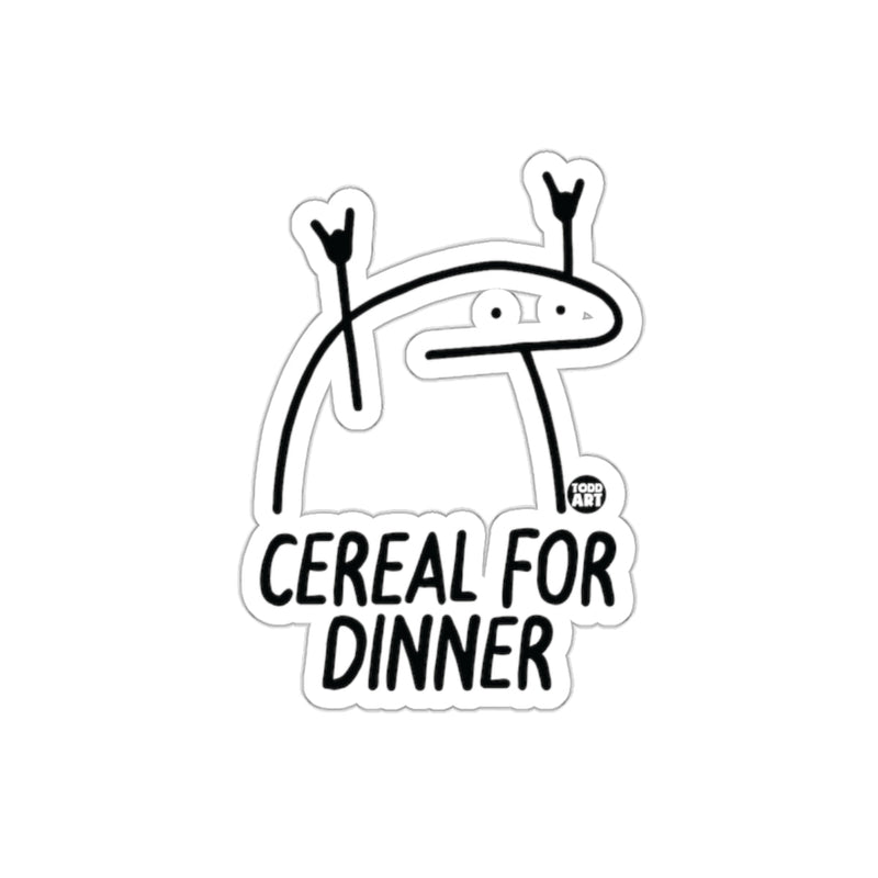 Load image into Gallery viewer, Funny Cereal for Dinner Cartoon Sticker Product
