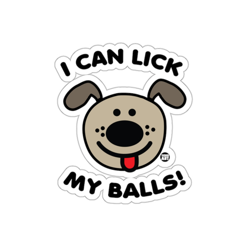 Load image into Gallery viewer, I Can Lick My Balls Funny Dog Face Sticker
