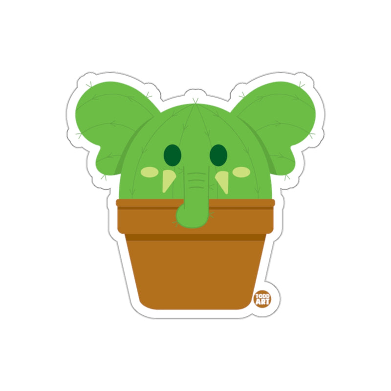 Load image into Gallery viewer, Cute Elephant Shaped Cactus in a Pot Sticker
