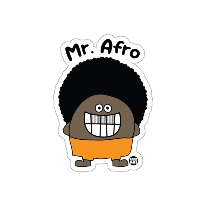 Load image into Gallery viewer, Mr. Afro Sticker Character with Big Smile
