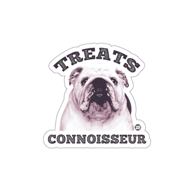 Load image into Gallery viewer, Treats Connoisseur Bulldog Lover Gift Sticker

