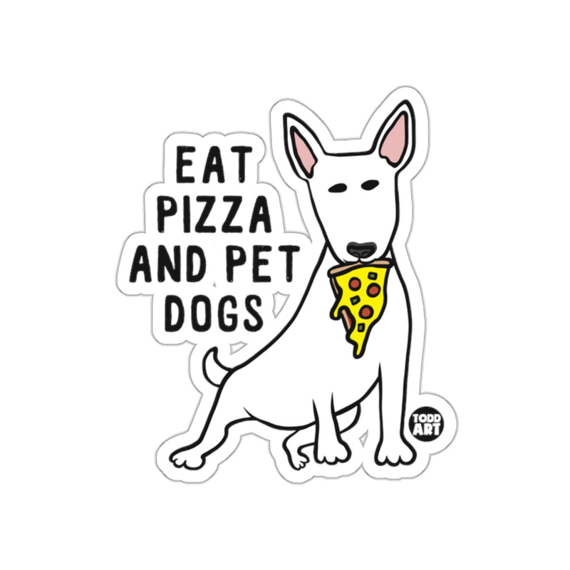 Load image into Gallery viewer, Eat Pizza and Pet Dogs Sticker for Dog Lovers
